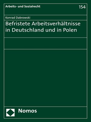 cover image of Befristete Arbeitsverhältnisse in Deutschland und in Polen